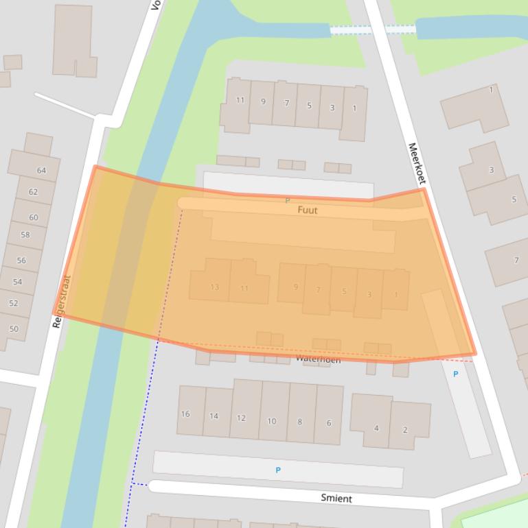 Kaart van postcodegebied 3265CX.