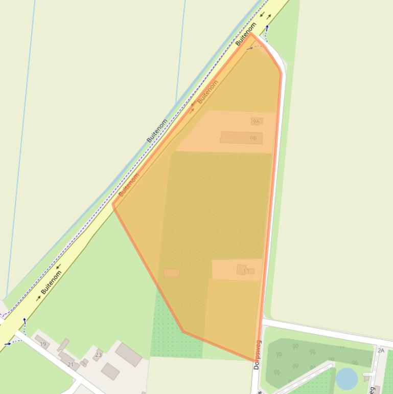 Kaart van postcodegebied 3265LA.