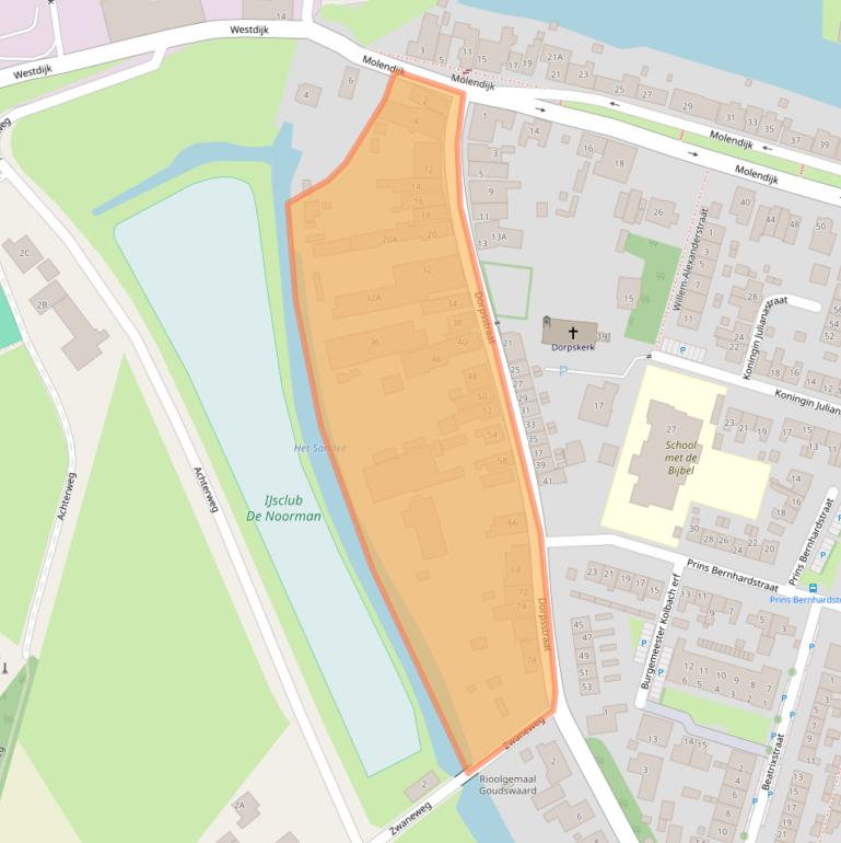 Kaart van postcodegebied 3267AG.