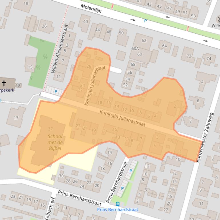 Kaart van postcodegebied 3267AK.