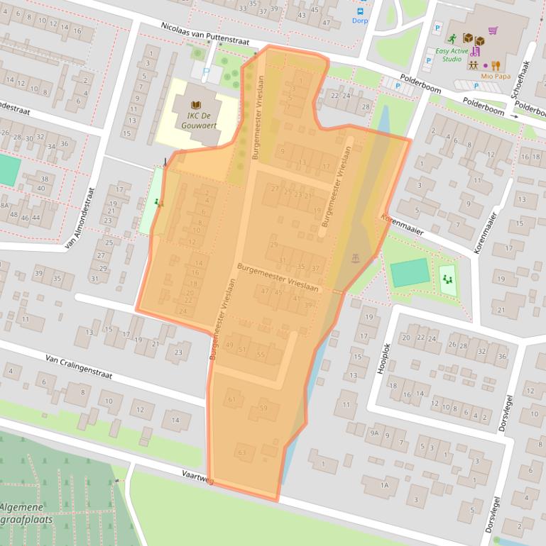 Kaart van postcodegebied 3267BC.