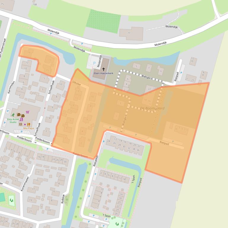 Kaart van postcodegebied 3267BN.