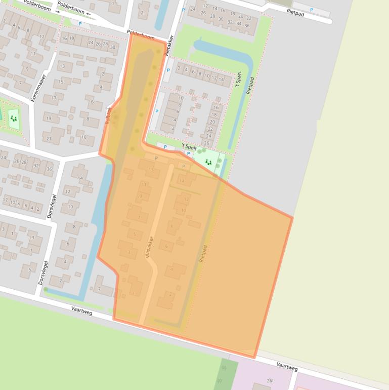 Kaart van postcodegebied 3267BS.