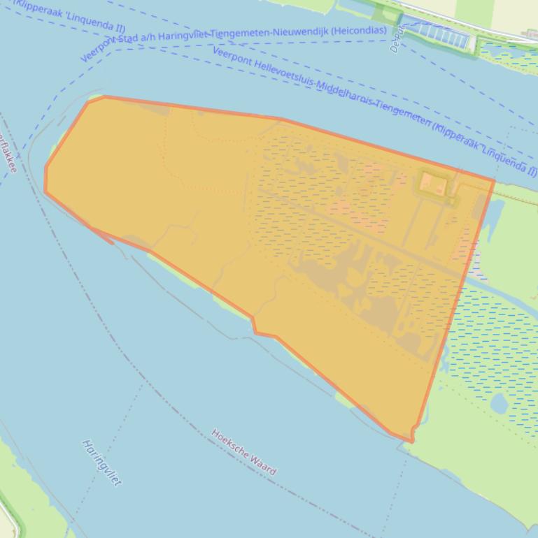 Kaart van postcodegebied 3267LE.
