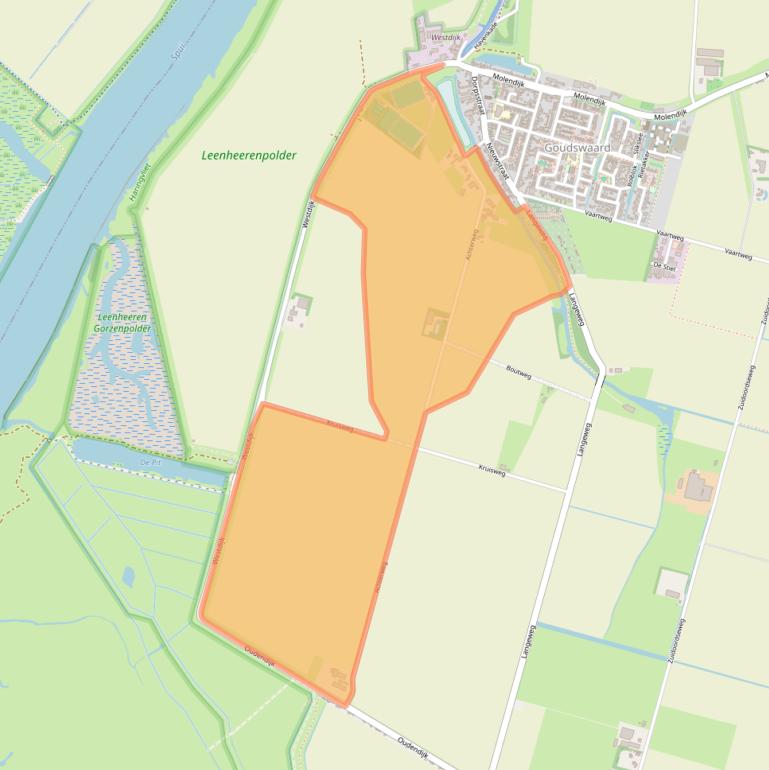 Kaart van postcodegebied 3267LG.