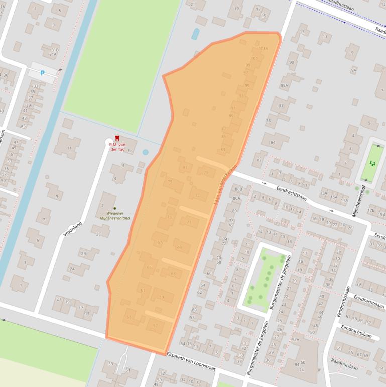 Kaart van postcodegebied 3271AJ.