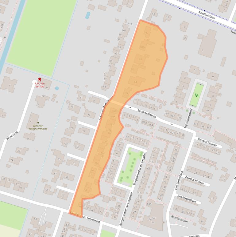 Kaart van postcodegebied 3271AL.