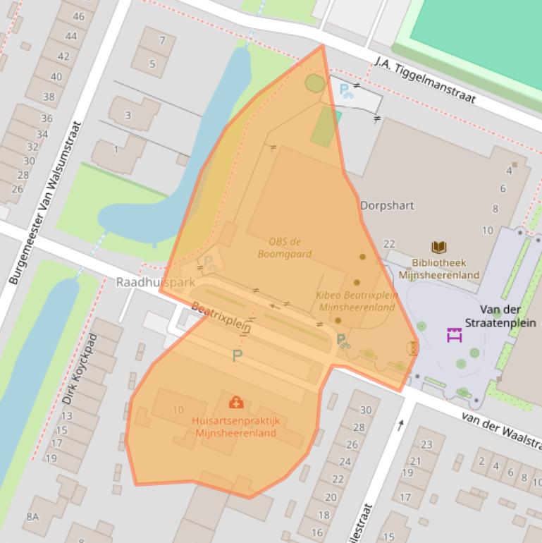 Kaart van postcodegebied 3271BA.