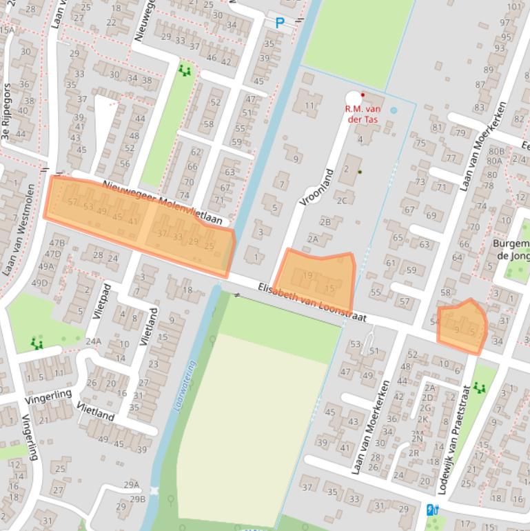 Kaart van postcodegebied 3271BB.