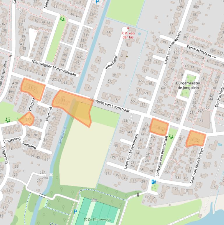 Kaart van postcodegebied 3271BC.