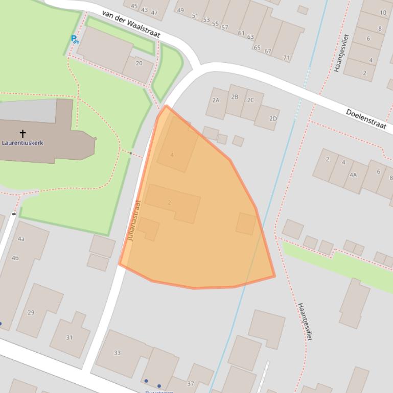 Kaart van postcodegebied 3271BE.