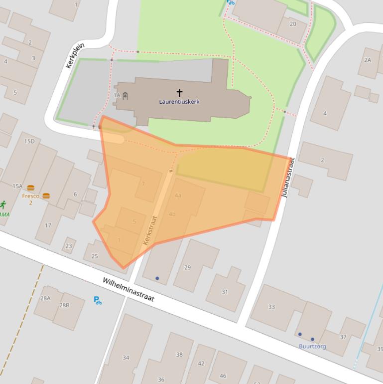 Kaart van postcodegebied 3271BH.