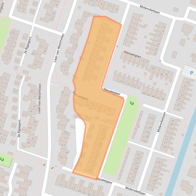 Kaart van postcodegebied 3271BR.