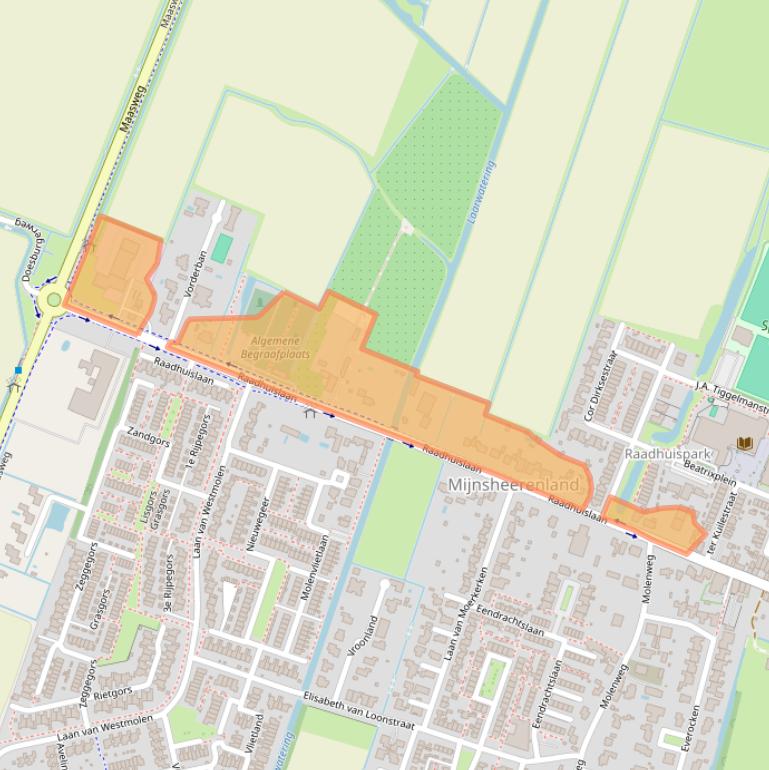 Kaart van postcodegebied 3271BT.