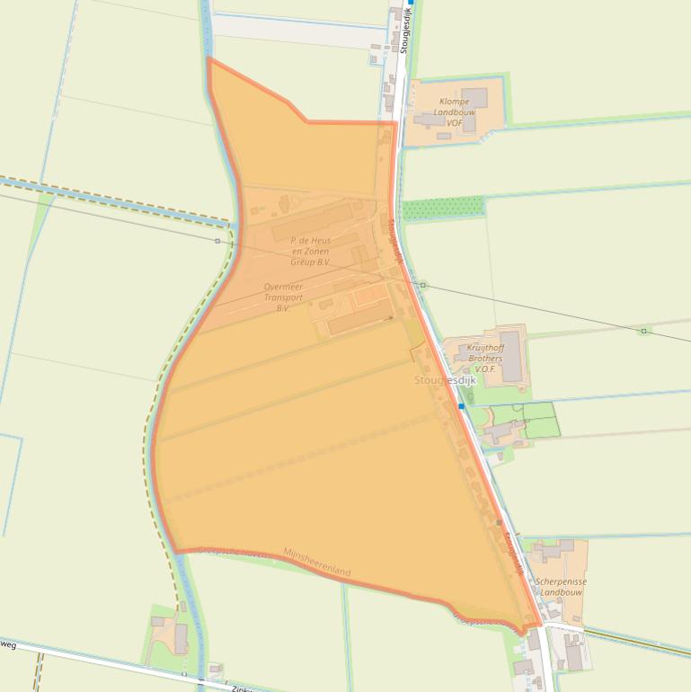 Kaart van postcodegebied 3271KB.