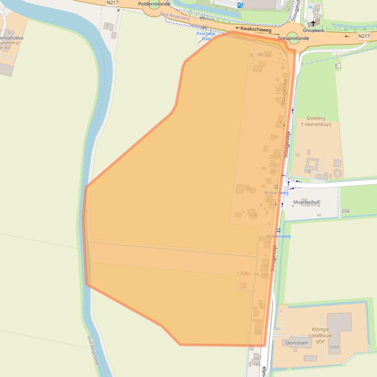 Kaart van postcodegebied 3271KC.