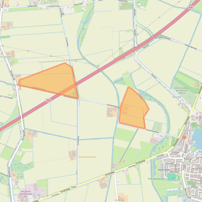 Kaart van postcodegebied 3271LB.