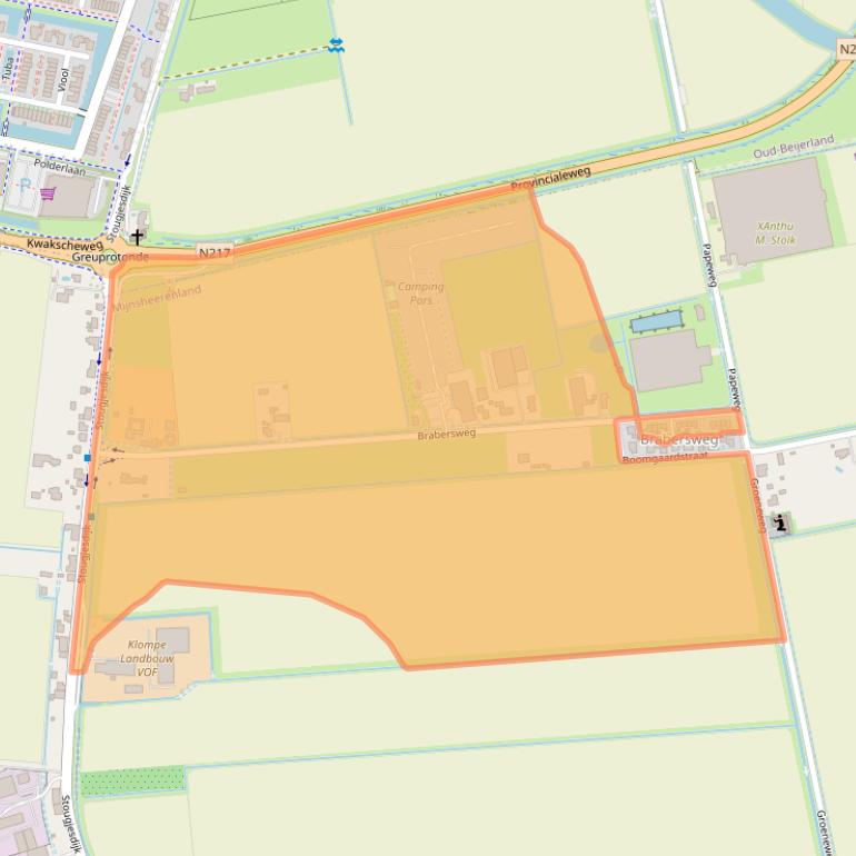 Kaart van postcodegebied 3271LD.