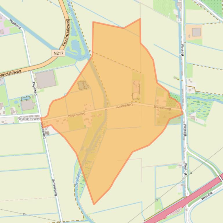 Kaart van postcodegebied 3271LE.