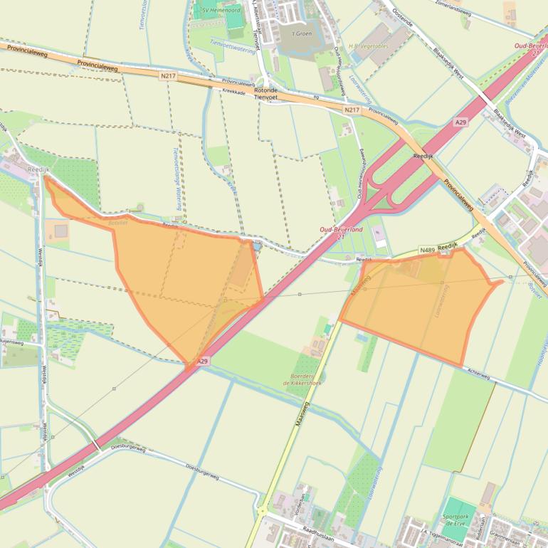 Kaart van postcodegebied 3271LK.