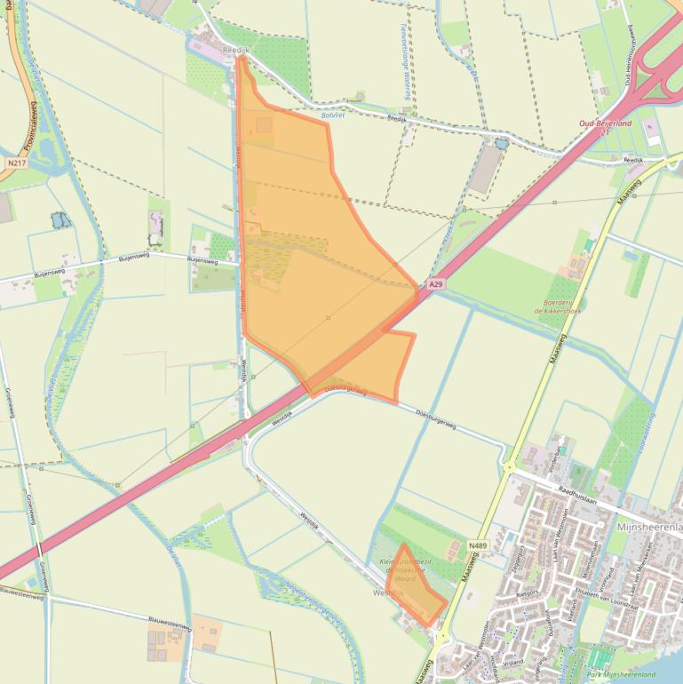 Kaart van postcodegebied 3271LM.