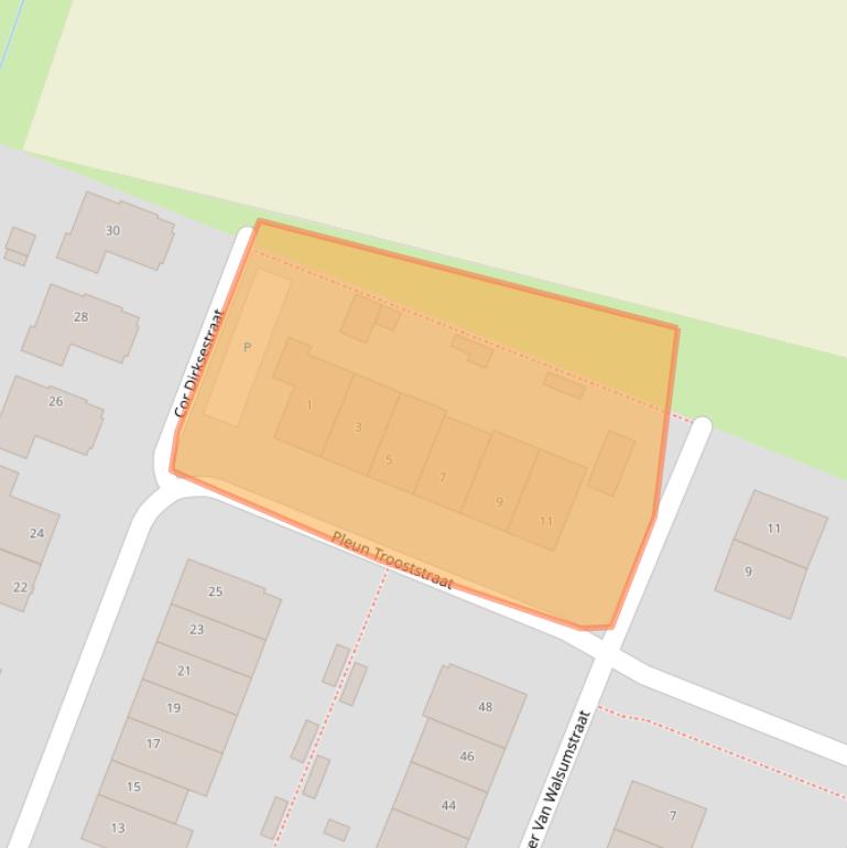 Kaart van postcodegebied 3271SC.