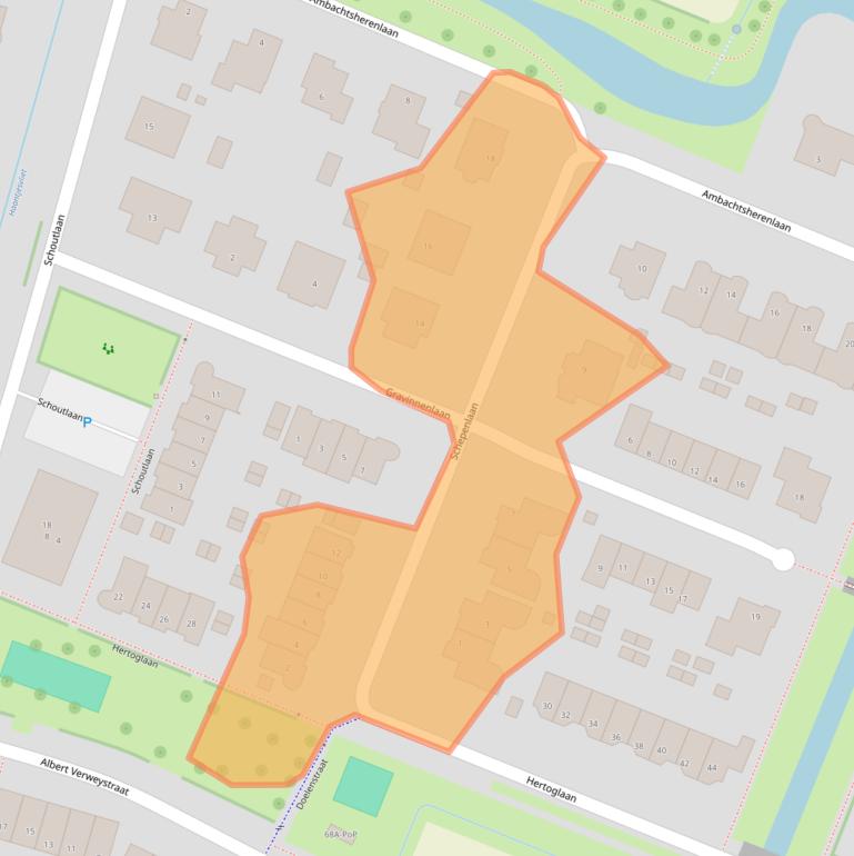 Kaart van postcodegebied 3271TK.