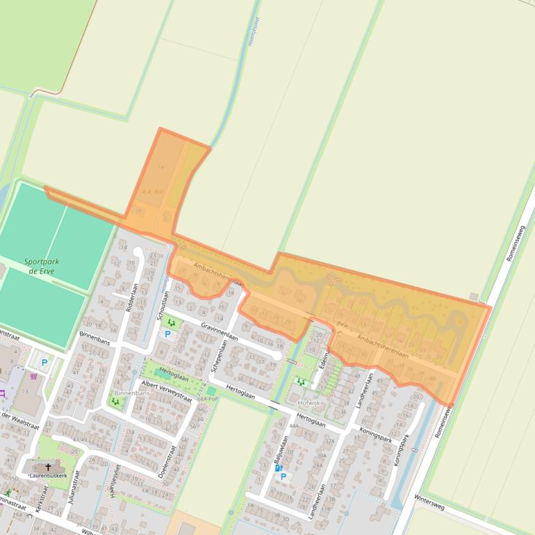 Kaart van postcodegebied 3271TM.