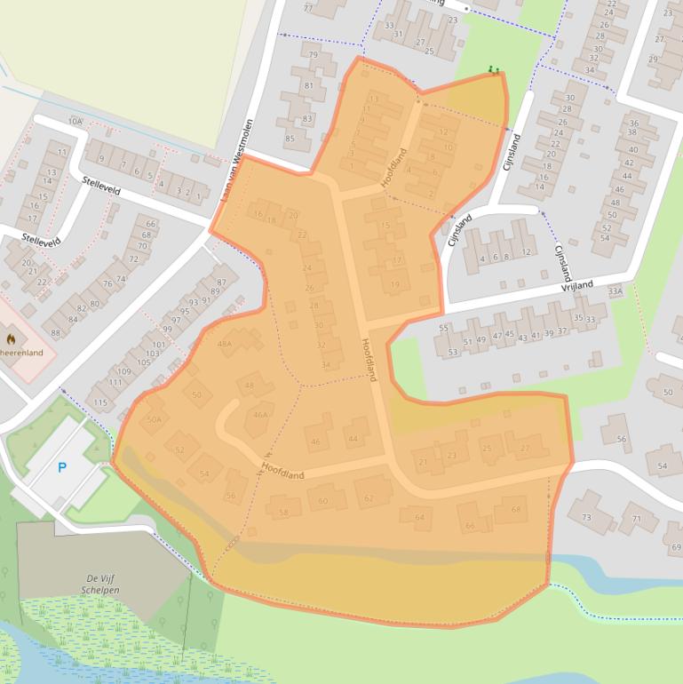 Kaart van postcodegebied 3271VC.