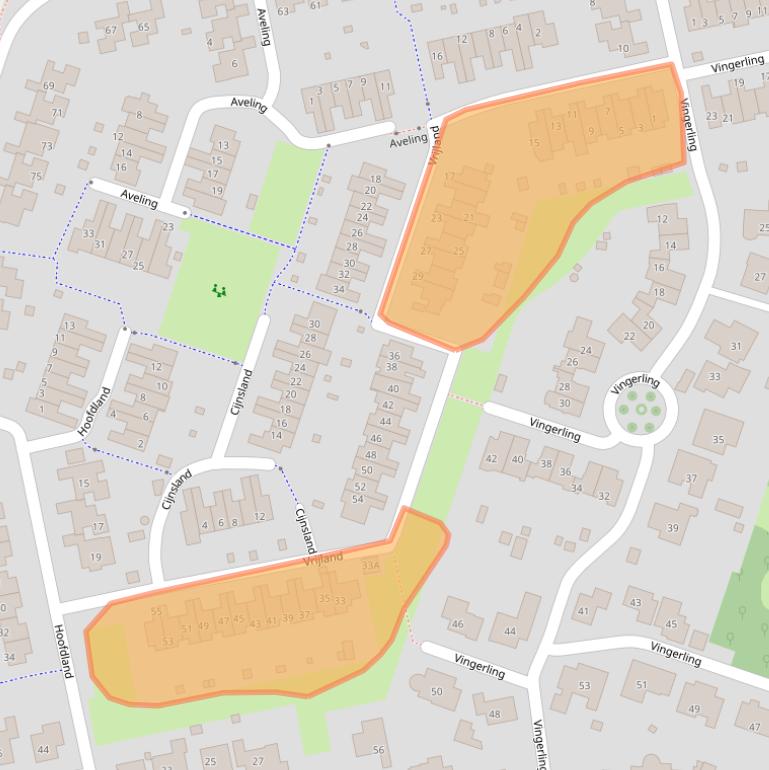 Kaart van postcodegebied 3271VH.