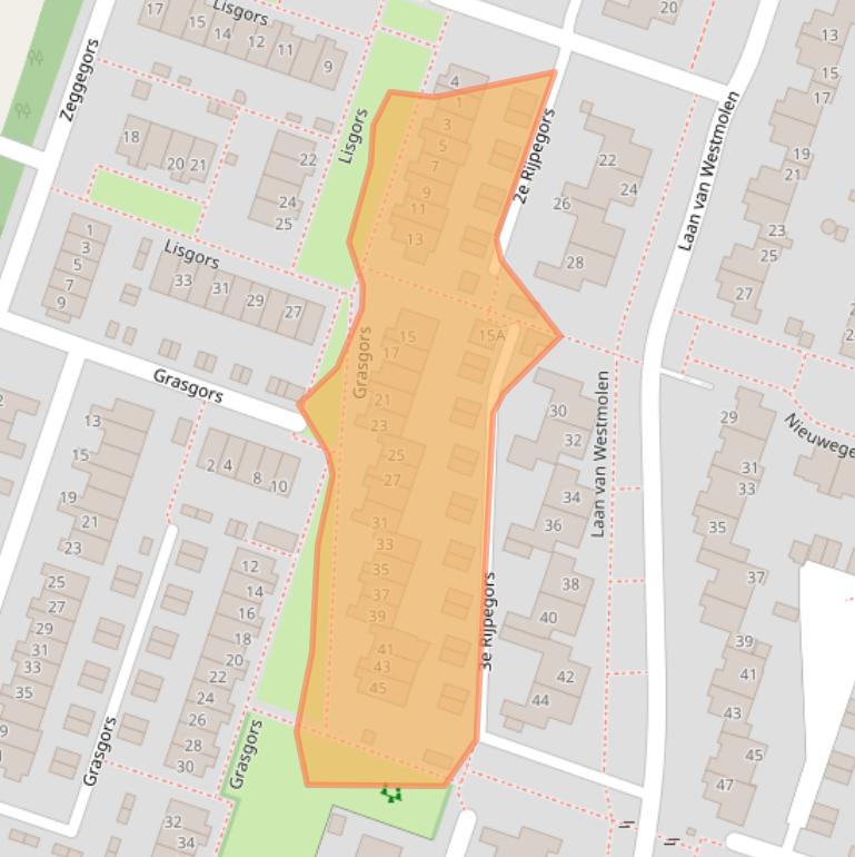 Kaart van postcodegebied 3271XM.