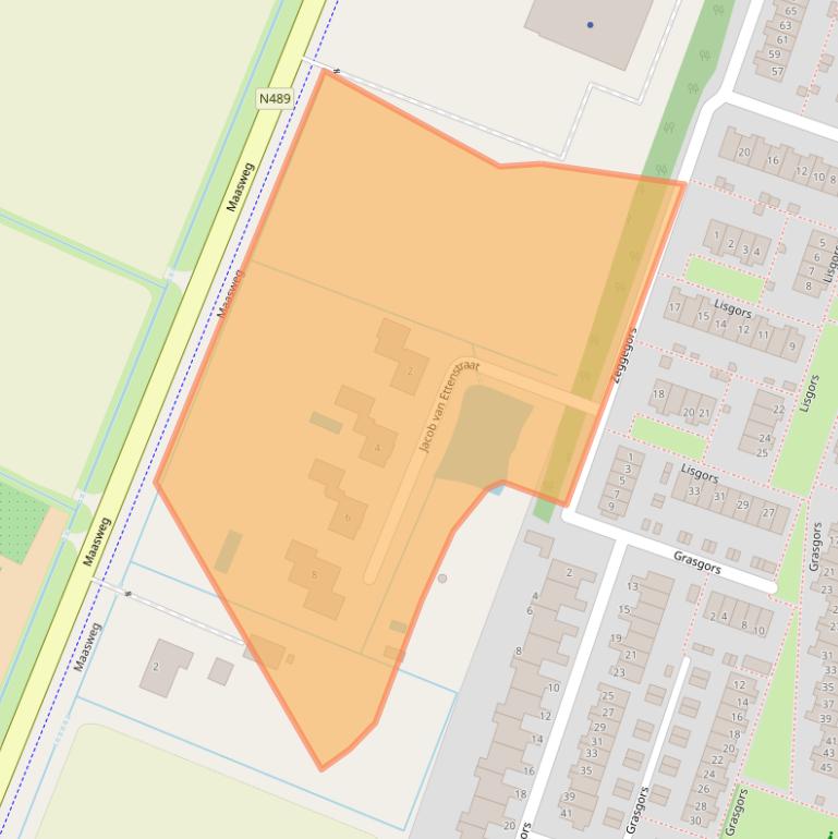 Kaart van postcodegebied 3271XP.