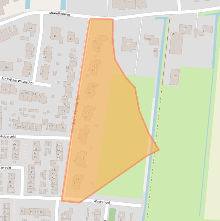 Kaart van postcodegebied 3273AW.