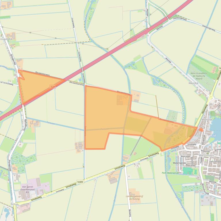 Kaart van postcodegebied 3273LB.