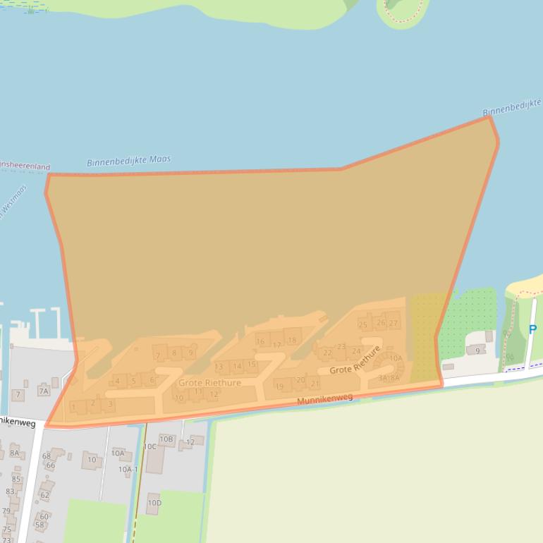 Kaart van postcodegebied 3273LC.