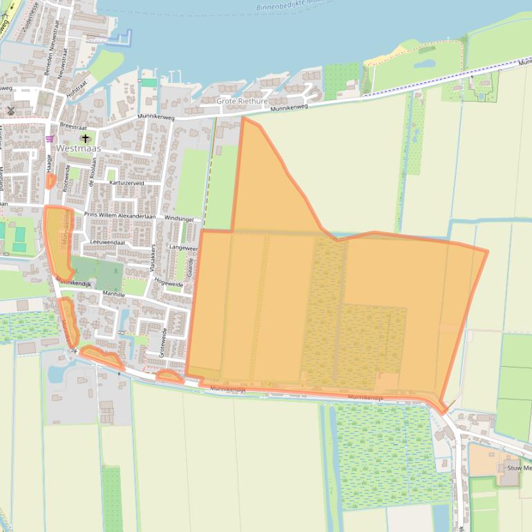 Kaart van postcodegebied 3273LD.