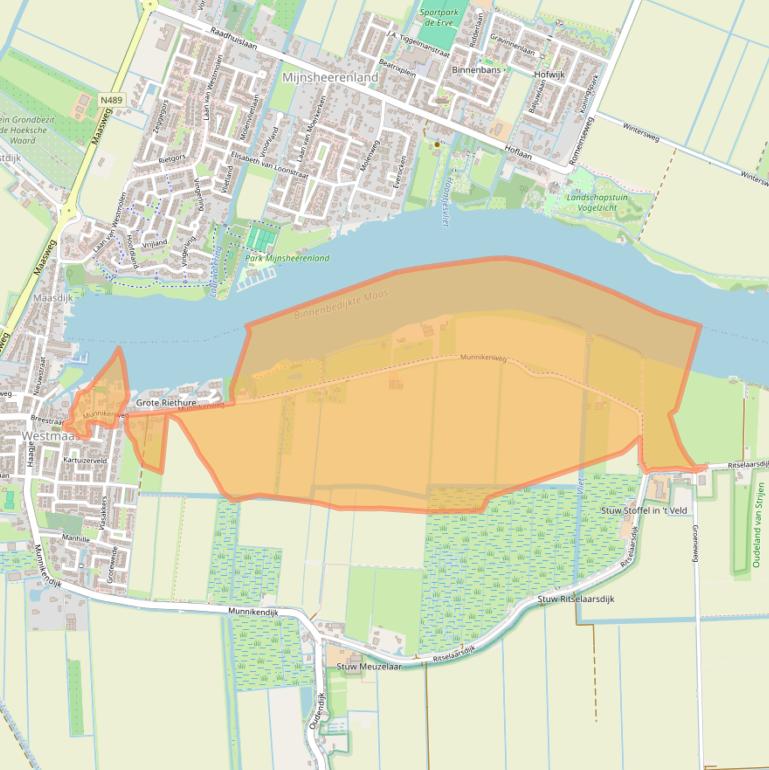 Kaart van postcodegebied 3273LG.