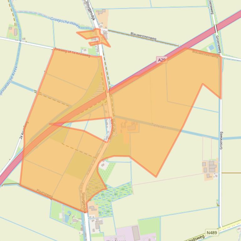 Kaart van postcodegebied 3273LM.