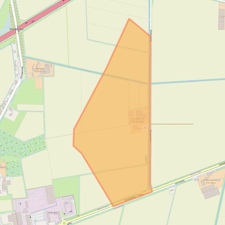 Kaart van postcodegebied 3273LP.