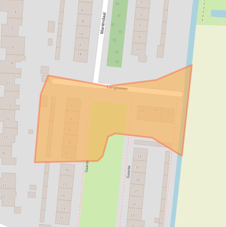 Kaart van postcodegebied 3273XB.