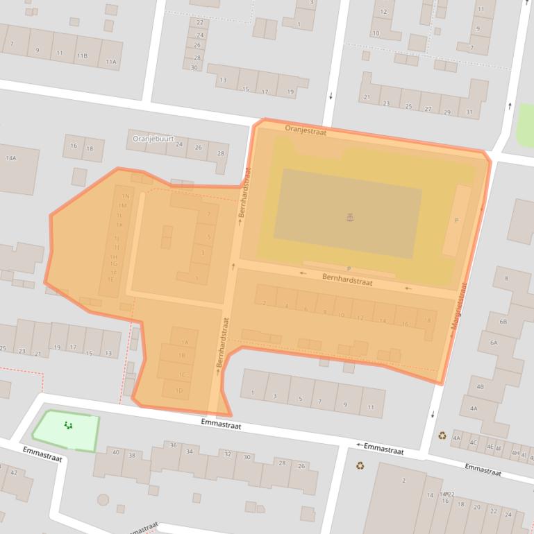 Kaart van postcodegebied 3274AB.
