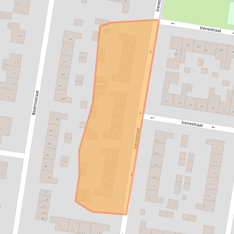 Kaart van postcodegebied 3274AD.