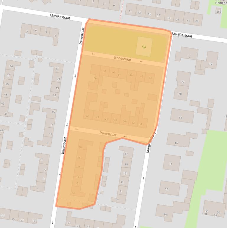 Kaart van postcodegebied 3274AE.
