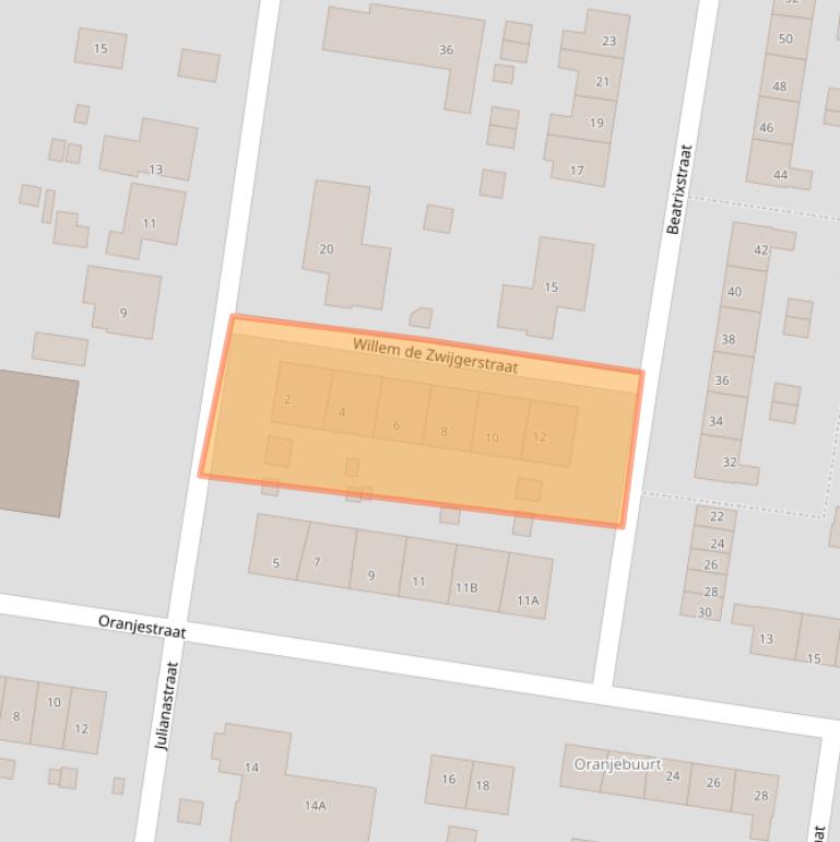 Kaart van postcodegebied 3274AL.