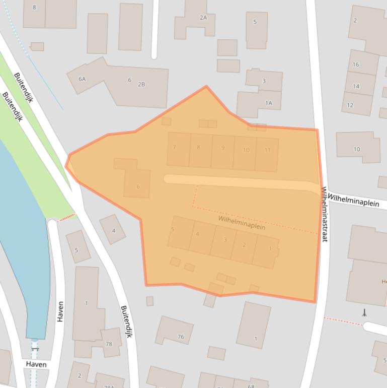 Kaart van postcodegebied 3274AM.