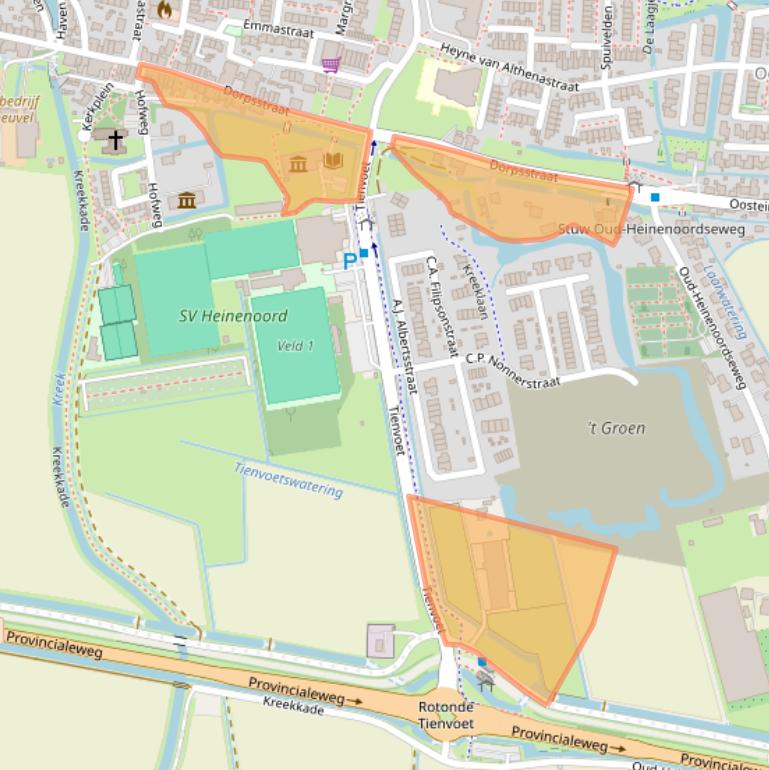 Kaart van postcodegebied 3274BB.