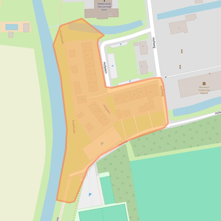 Kaart van postcodegebied 3274BJ.