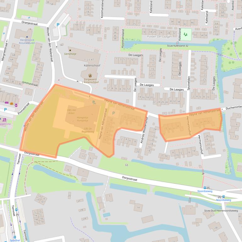 Kaart van postcodegebied 3274CD.