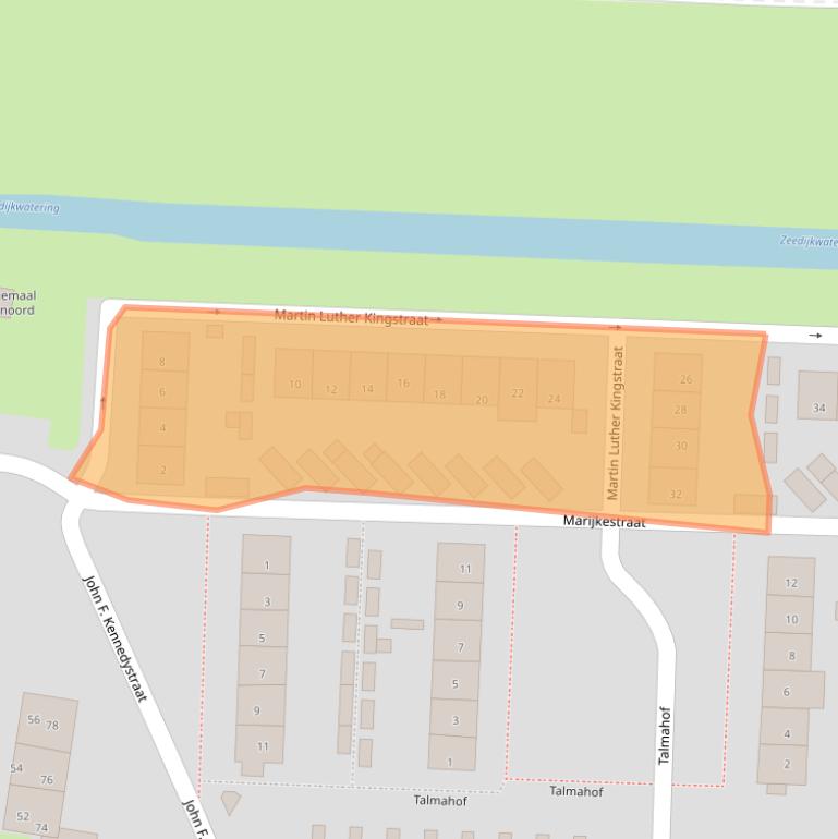 Kaart van postcodegebied 3274CK.