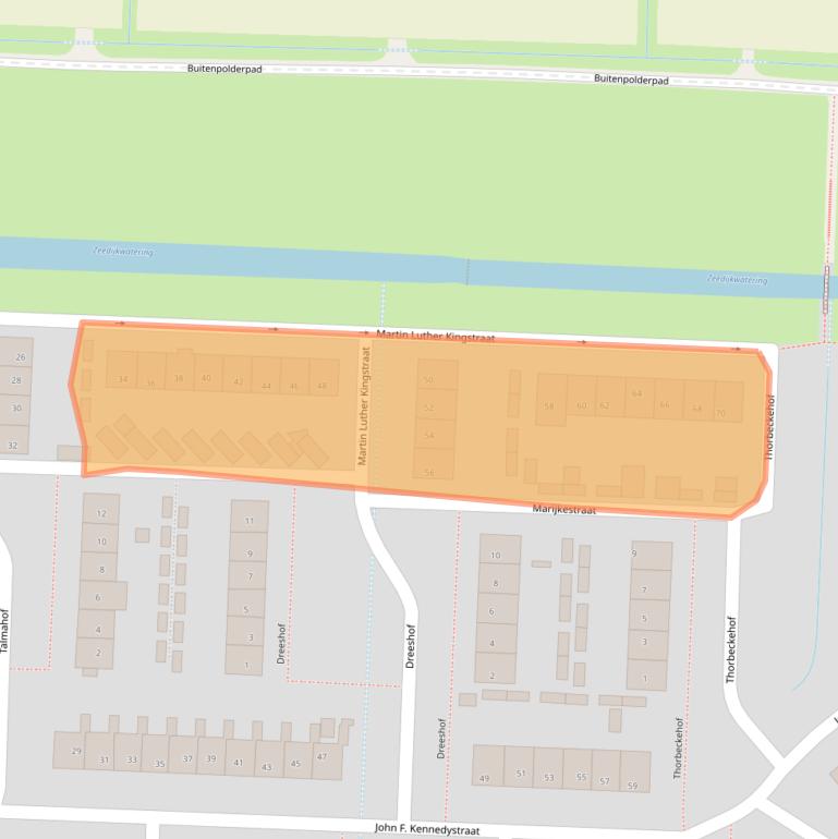 Kaart van postcodegebied 3274CL.